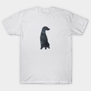 Deerhound Black Silhouette Art T-Shirt